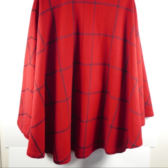 (SOLD) Vintage Lauren Ralph Lauren Red Plaid Cape - Picture 5 of 6